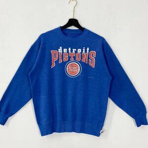 Vintage 90s Detroit Pistons Big Logo Sweatshirt, Pistons NBA Basketball Shirt